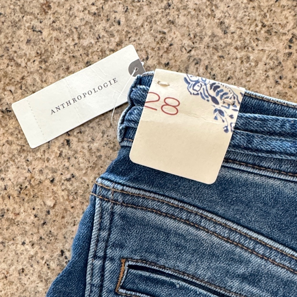 Anthropologie PILCRO Dark Blue Flare Jeans - Picture 9 of 12